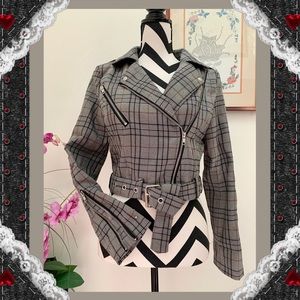 Honey Punch Plaid Moto Jacket